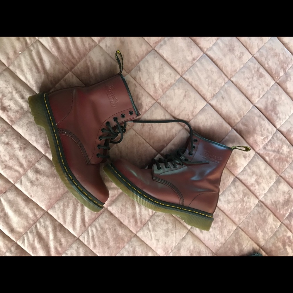 Burgundy Doc martens